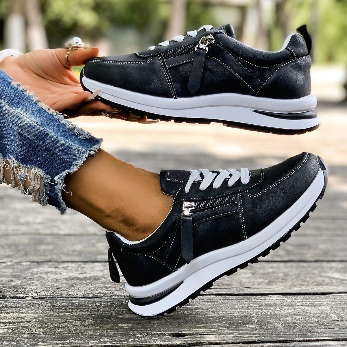 

Women Casual Shoes Fashion Breathable Walking Mesh Running Shoes Sneakers Women 2025 Vulcanized Shoes Female Footwear 43 чёрный