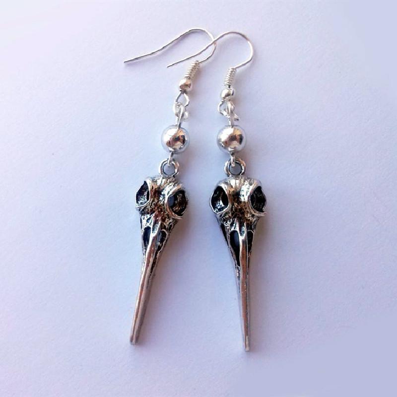 

Серьги в виде головы ворона с острым клювом: Украшения на Хэллоуин в стиле темной готики