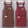 Women's Pure Cotton Fashion Apron - Breathable, Oil-Proof, and Dirt-Resistant Kitchen Wear