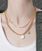 Bonbeau Heart Smile Bold Curve Chain Necklace Heart Smile Pendant Bold Clip Chain Necklace