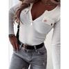 Top Elasticizzato Autunno Inverno Donna Moda di Strada Lavorato a Maglia Slim Fit Manica Lunga T-shirt con Zip