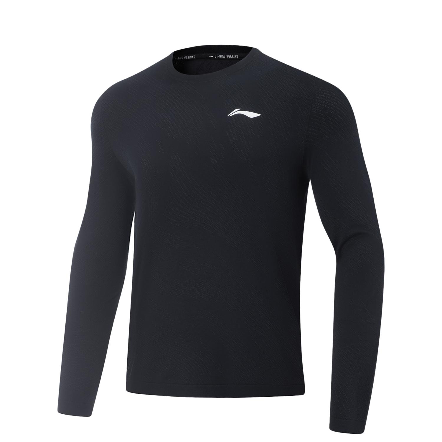 Li-Ning Men s Running Quick-Dry Long Sleeve T-Shirt Black ATLV285-1 S