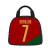 Ronaldo Handtasche Sport Thermoisolierte Lunchtasche CR Fußballstar Schüler Bento Lebensmittelbehälter Taschen Wiederverwendbare Thermokühlbox Lunchbox