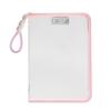 Transparent Zipper Pouch A4 Letter Size File Folder with Handle Portable Document Organizer for Office School Travel Supplies