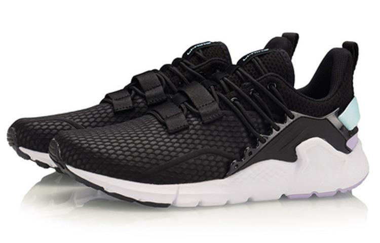 Li Ning Breathable Low top Casual Shoes Women's Standard Black AGLQ006-1