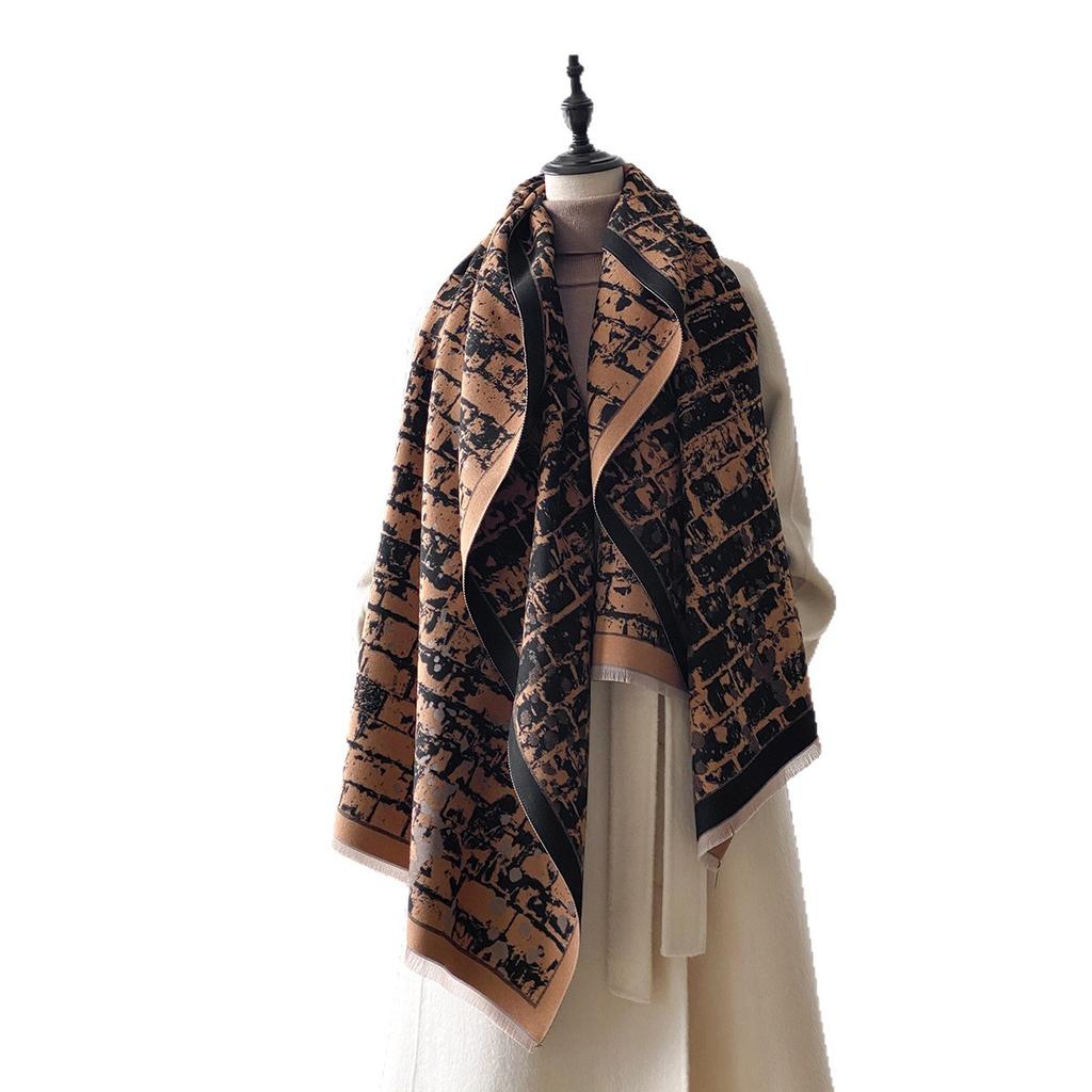 Scarf women's winter explosion imitation cashmere student warm scarf fashionable versatile shawl