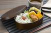 Kano Oval Lunch Mocha Microwave and Dishwasher Made In with Wappa Magewappa Lunch Bento Box [Magewappa-style Box, Brown, 72760] Safe, Japan, Band,