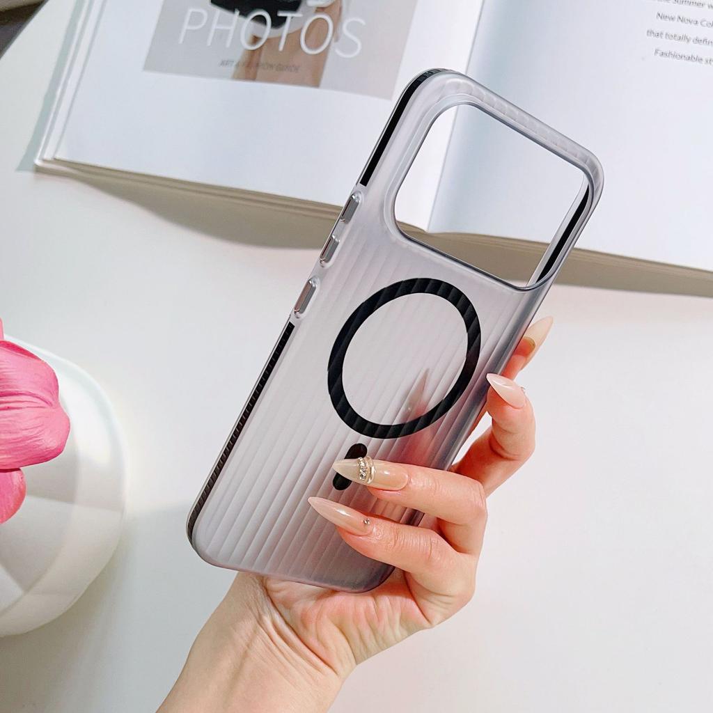 Corrugated striped anti-skid frame for Redmi K111PROMAX ice mist magnetic mobile phone case Xiaomi 11 hard sheath