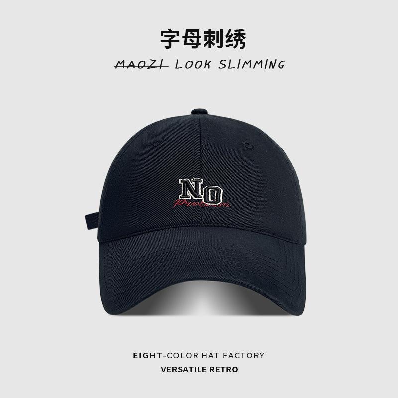 

NO letter embroidered baseball cap women s versatile deep top visor showing small holes in the face wide brim peaked cap children