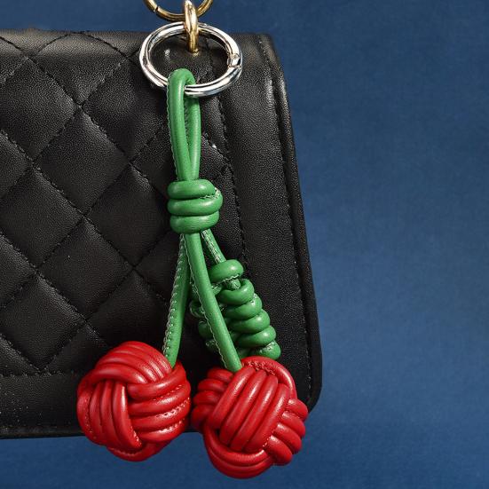 Keychain Pendant Imitation Leather Smooth Surface Neat Stitching Key Chain Versatile Wallet Car Keys Backpack Decoration