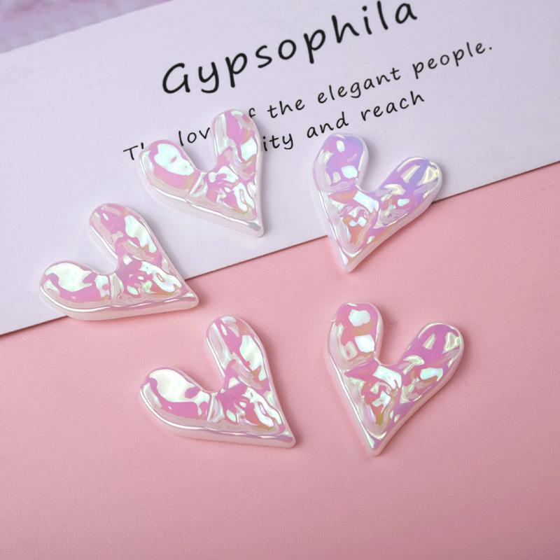 Cartoon Silver Heart-shaped Resin Diy Jewelry  Phone Cases Cups  Toothbrushes  Patches  Shoes  Hair Accessories Handcrafted Materials