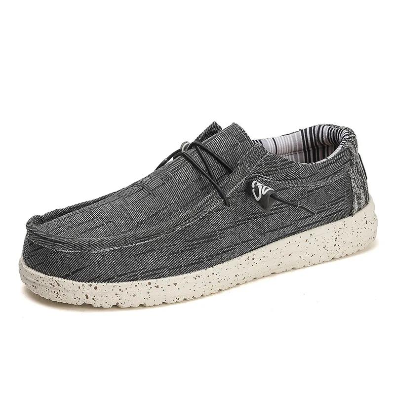 Fashion New Spring Summer Men's Vulcanized Shoes Comfortable Breathable Canvas Shoes Men's Flat Shoes Soft  Big Size 48