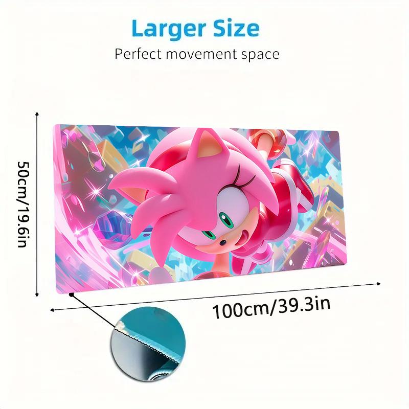 Sonic the Hedgehog Print Cushion Non-slip Laptop Tablet Big Mousepad XXL Mat Mini PC Playmat With Lock Edge