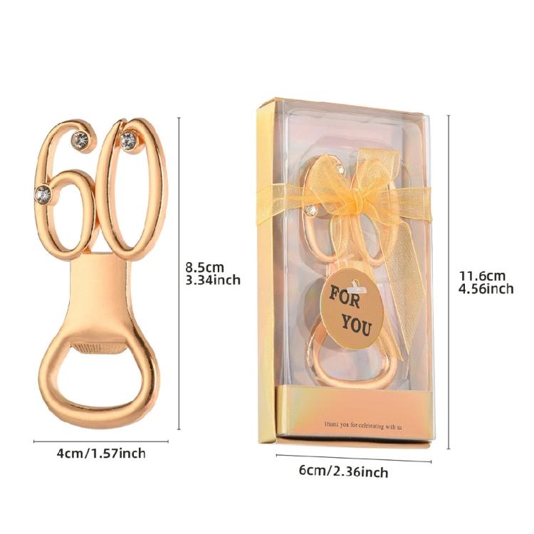 Golden Bottle Opener with Number Essential Beer Opener Tool for Any Celebration