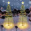 1 Pack Outdoor Christmas Decorations 60CM Height Waterpoof Spiral Solar Christmas Tree Lights 8 Modes Lights for Garden Patio Yard Walkway Driveway