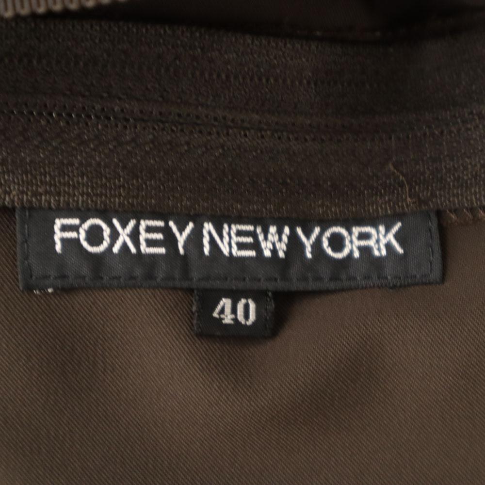 FOXEY NEW YORK vyrobené v Japonsku Midi dĺžka Skladaná sukňa 40 Hnedá Dámska Použitá