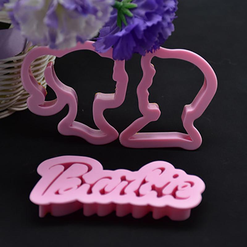 3Pcs/set Wedding Fondant Embosser Man Woman Cookie Fudge Cutters Biscuit Moulds Icing Candy Baking Decorating Kitchen Cake Tools