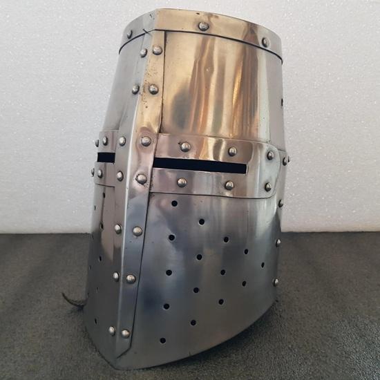 Templar Crusader Knight Helmet Medieval Great Larp Cosplay Handmade Steel Cross Helmet Best Gift