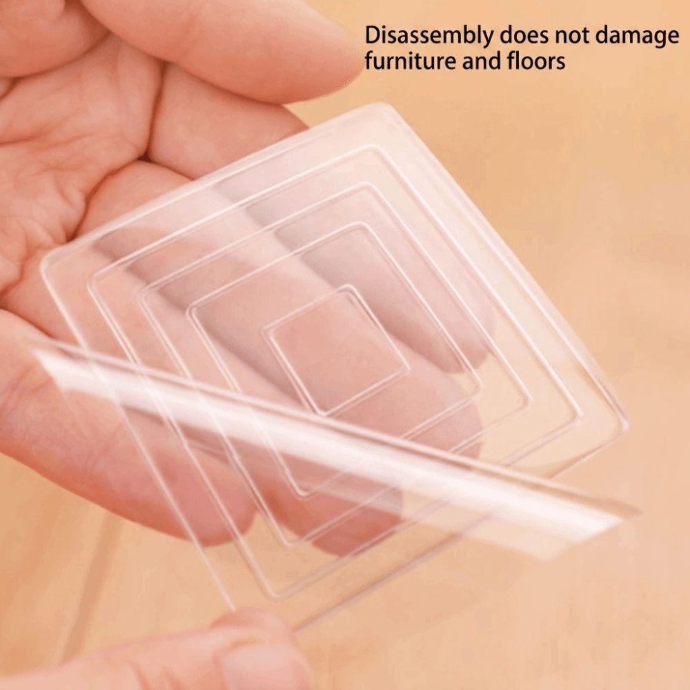 4Pcs Self Adhesive Silent Table Foot Mat Transparent Sofa Chair Foot Fixed Pads  Sofa Corner