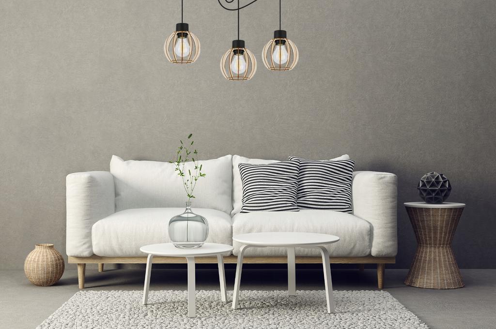 MODERN WOODEN LED CEILING HANGING LAMP