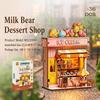 Animals Shop Fridge Magnet DIY DIY Handcraft 3D Puzzle Model Kit Creative Mini House Puzzle