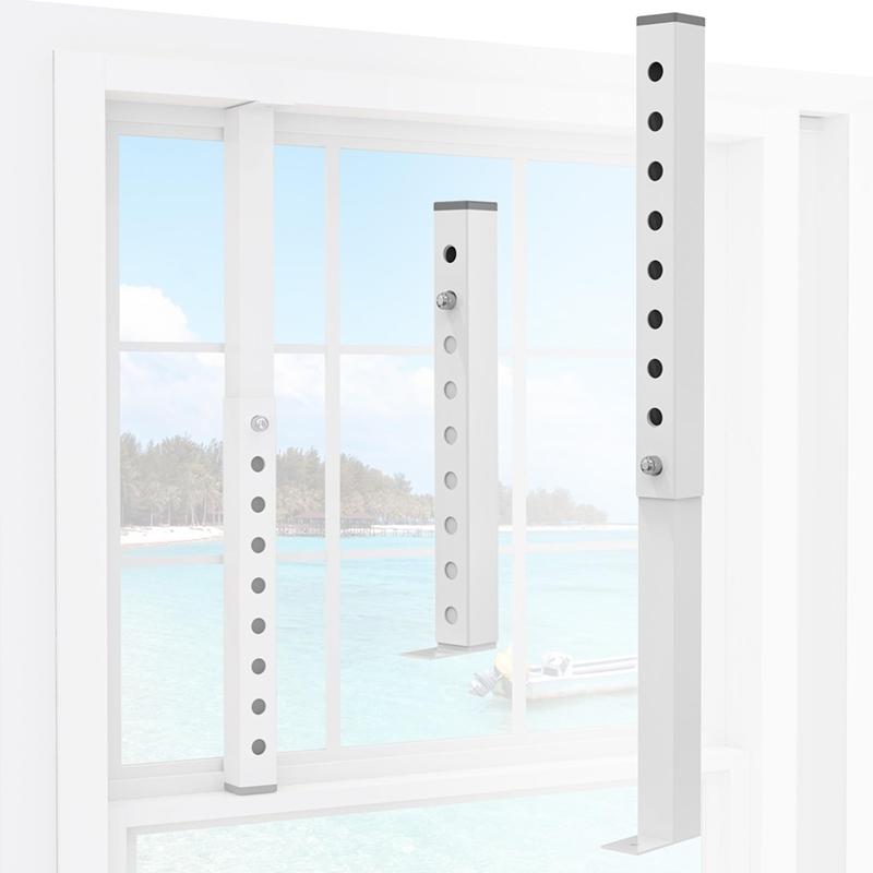 B03B-Justerbar AC-fönsterlåsstång, Små fönstersäkerhetsstänger för barnsäkerhet, Fönsterstoppare för vertikal glidning