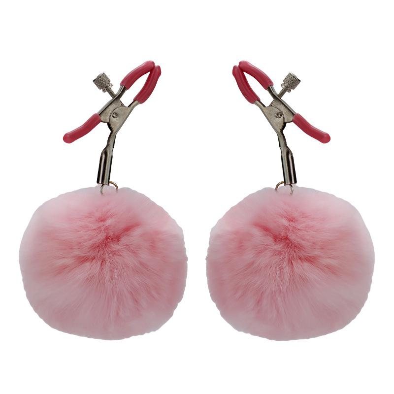 Pompom Anální Kolík a Svorky na Bradavky - Unisex SM Tréninková Hračka se Svítícím Kolíkem