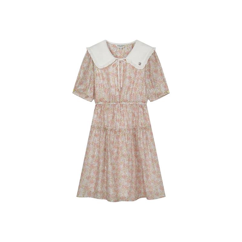 Teenie Weenie Women's Doll Collar Floral Tencel Blend Dress