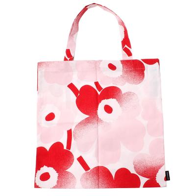 Marimekko Tote Bag 67810 67572 68955 69915 73312 73875 73876 74192 73877 73820 Women's Size 12. Unikko Light Pink X Red [Parallel Import]