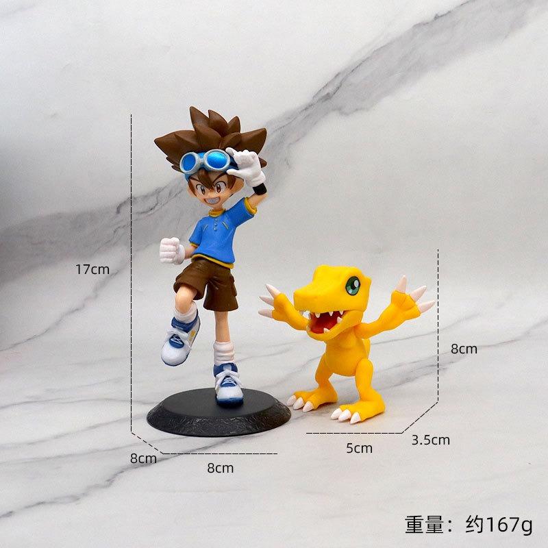 Anime digimon adventure figure yagami taichi ishida yamato yagami hikari takaru action model decorations pvc toys gifts