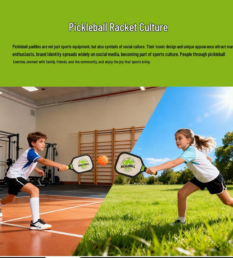 Kids' Pickleball Paddle Set: Beginner Indoor/Outdoor Parent-Child Sports Training