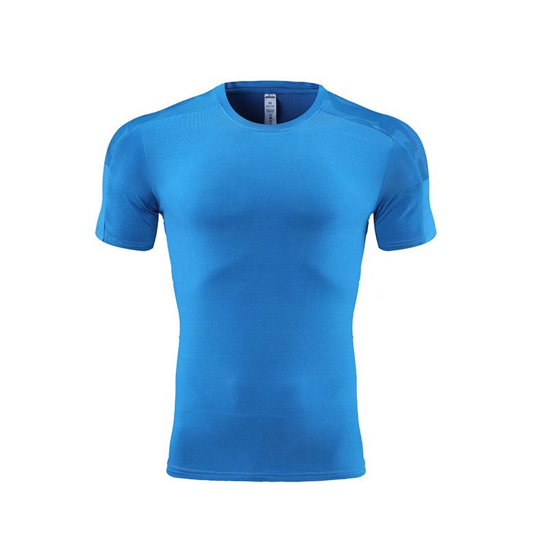 Herren Europäischer und Amerikanischer Stil Schnelltrocknendes Tarnmuster Patchwork Fitness-T-Shirt