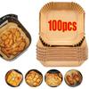 50/100pcs Air Fryer Disposable Liners, Non-Stick Airfryer Baking Papers, Non-stick Parchment Paper for Baking Roasting Microwave
