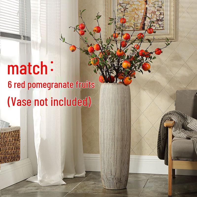 Jarrón de suelo de cerámica moderno europeo: Decoración Minimalista para Sala de Estar, Maceta de Cerámica para Flores, Adorno Grande