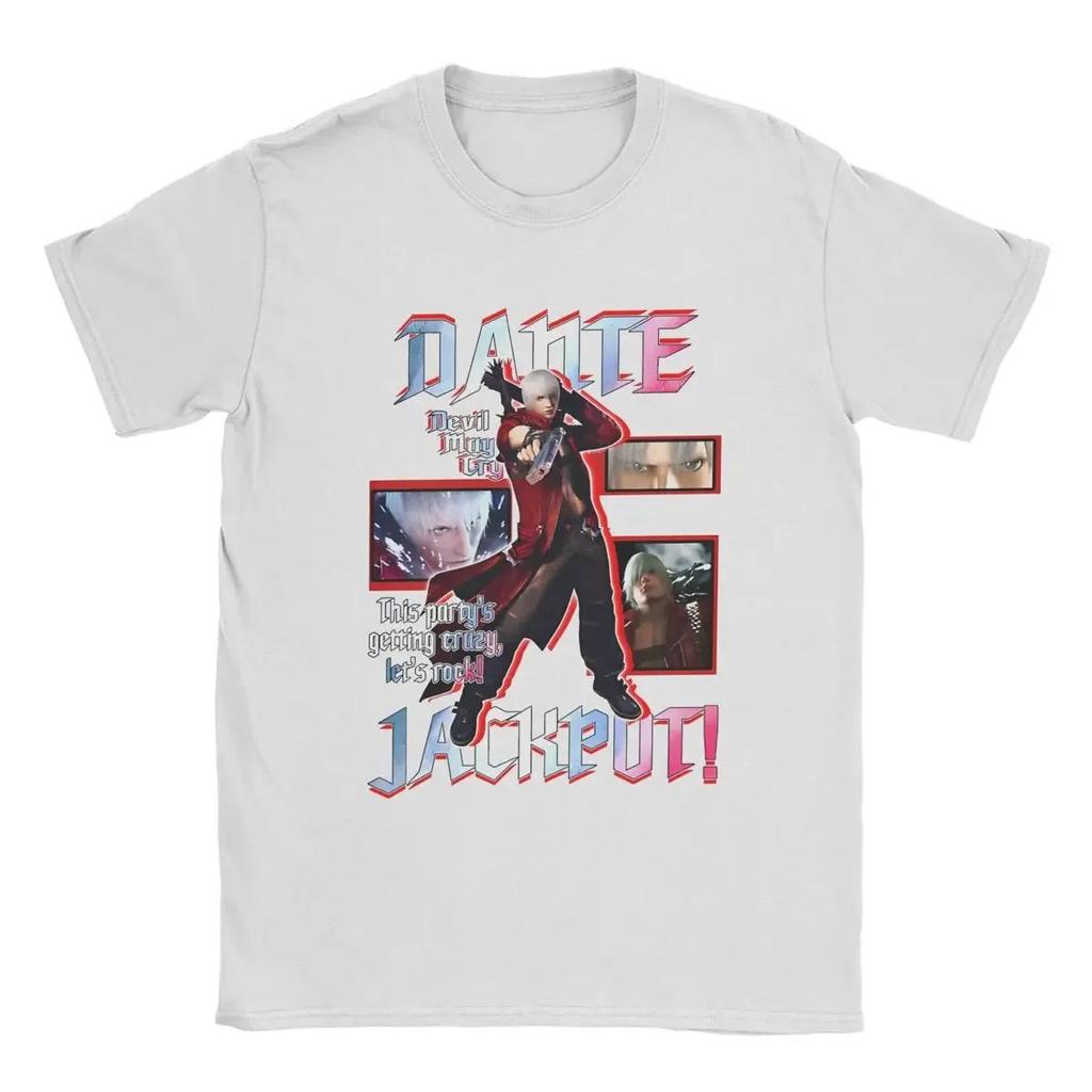 Dante Devils 3 T-Shirts Men Women Action Game DMC May Cry Hipster Tee Round Collar Short Sleeve T Shirts Big Size Merchandise