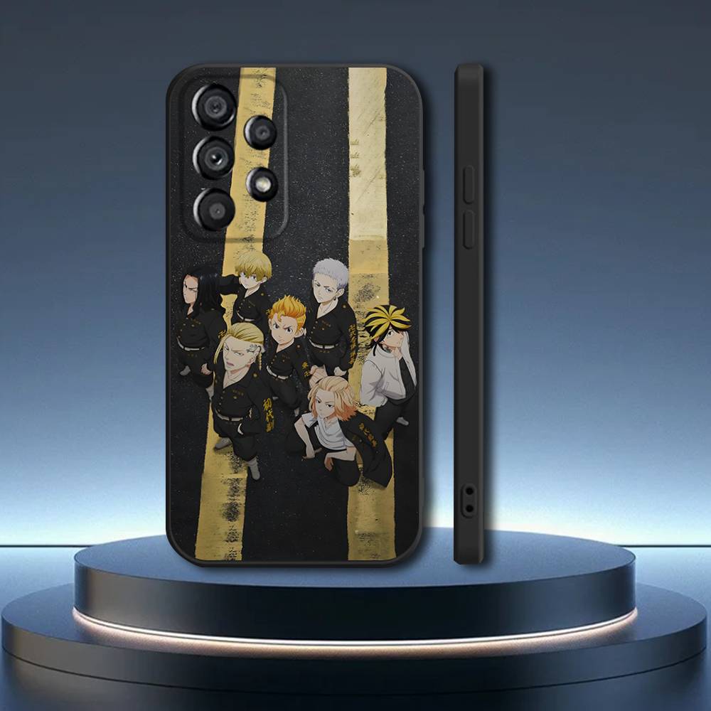Tokyo Revengers Cool Phone Case For Samsung Galaxy A73,31,32,72,41,53,52,71,22,5G,Note,J7,8,9 Soft Black Cover