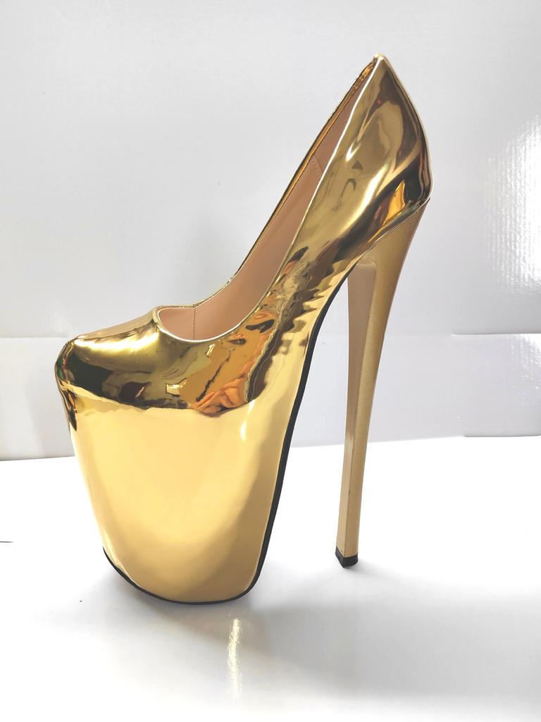 Crossdresser New 22cm Thin High Heels Female Round Toe Pumps Wedding Shoes Woman Fetish Ballet Gladiator Stilettos Sizes 34-50