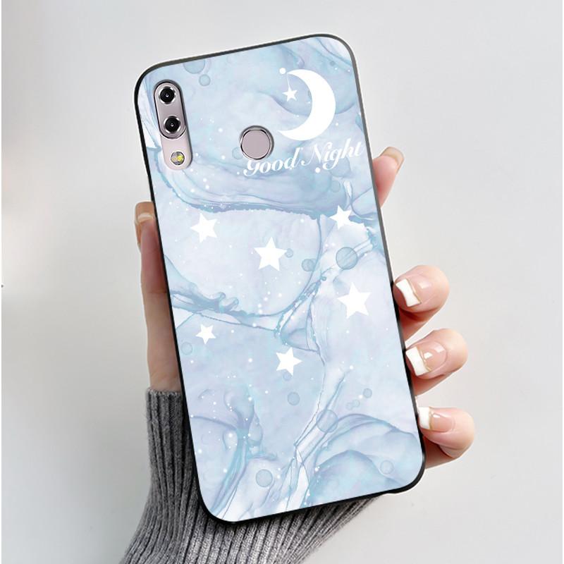 For Asus Zenfone 5 5z ZS620KL ZE620KL X00QD 6.2" 2018 Shockproof Phone Case Aesthetic Fashion Cute Cat Black Soft Silicone Cover