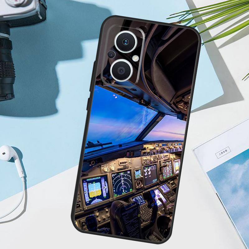 Flight Instruments Cockpit Cover For OPPO Reno 14F 13F 12F 11 F 10 12 13 14 Pro 7 8 Lite OPPO Find X9 X8 X6 X5 Pro Case