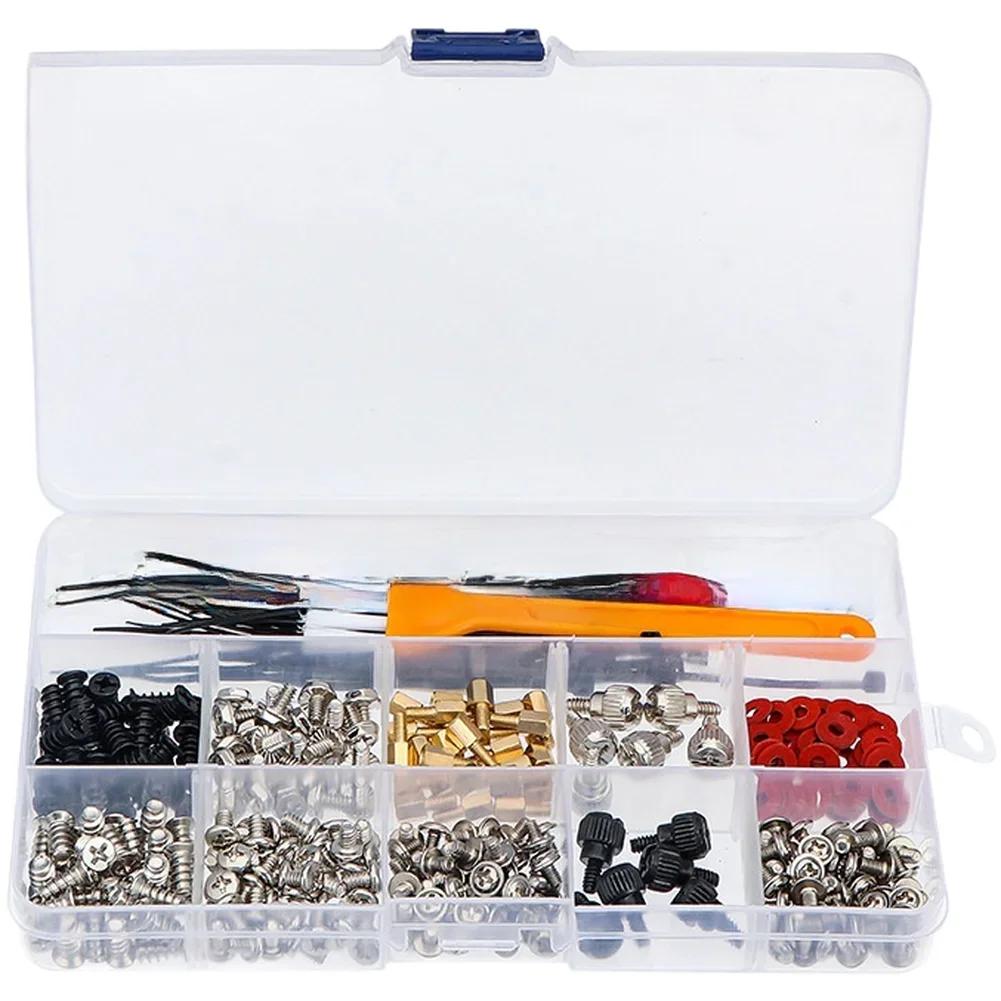 Black Zinc Plated Countersunk Screw Kit 500PCS 10 Sizes for Laptop Computer Repair and Microelectronics Assembly