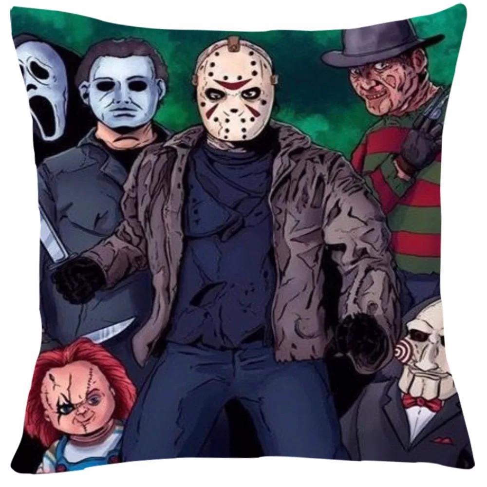 Home Decor Ghost Bridal Print Cushion Cover Halloween Pillowcase Car Chair Pillowcase Sofa Pillowcase 45x45cm Funda De Almohada