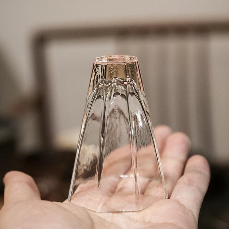 55ml Ice Surface Pattern Glass Small Tea Cup Transparent Heat-resistant Kung Fu Tea Set