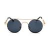 Metal Round Steampunk Rimless Sunglasses