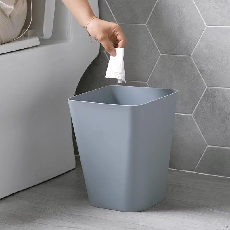 2 Trash Cans, Waste Paper Basket, Garbage Recycler, Desktop Trash Can, Suitable for Office, Kitchen, Toilet, Bathroom, Gray