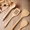 Lacquerless wooden spatula non-stick pan special high temperature household long handle wooden spoon solid wood kitchen utensils