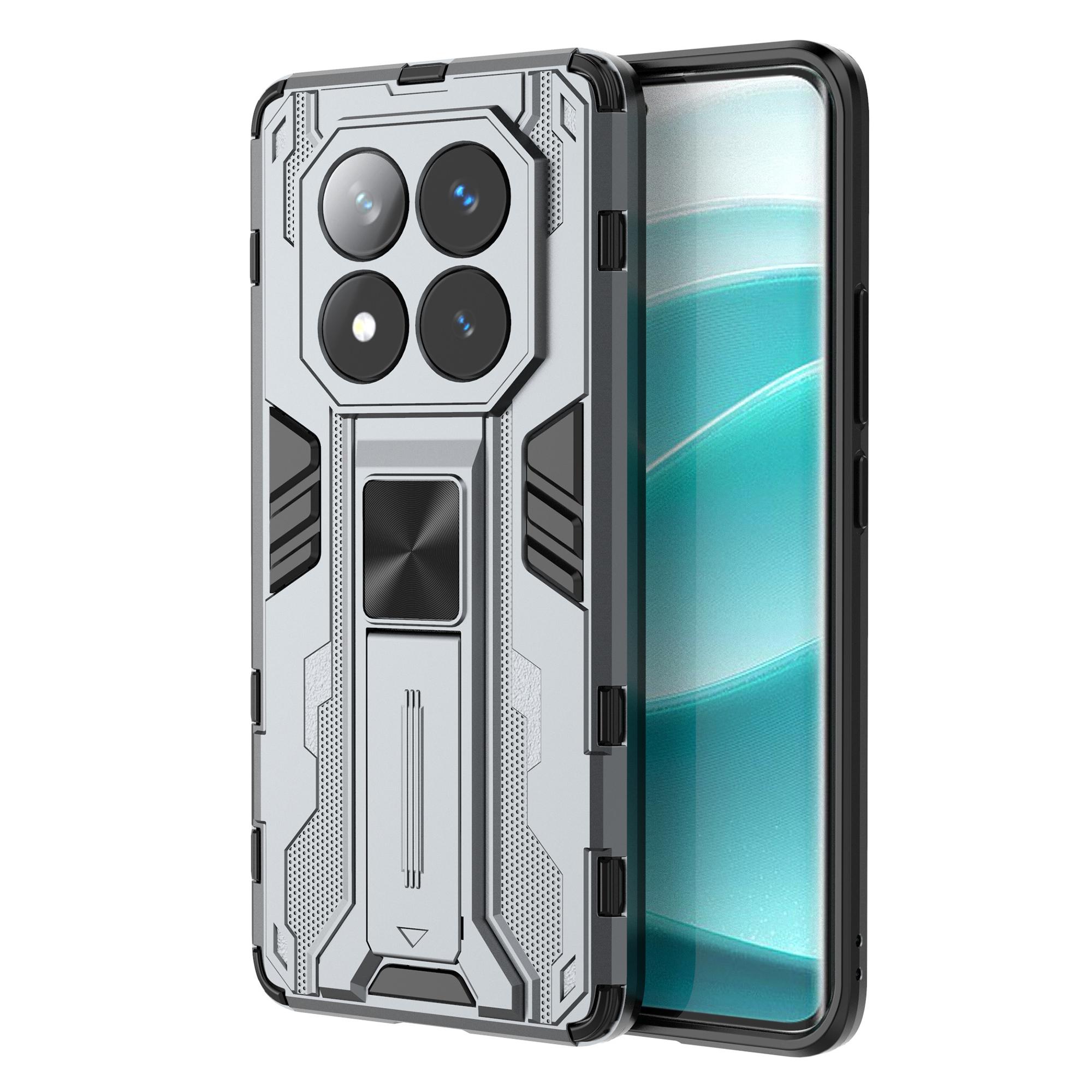 

Чехол для Xiaomi Redmi Note 14 Pro 5G/Poco X7 5G, PC + TPU, противоударный чехол для телефона с подставкой F