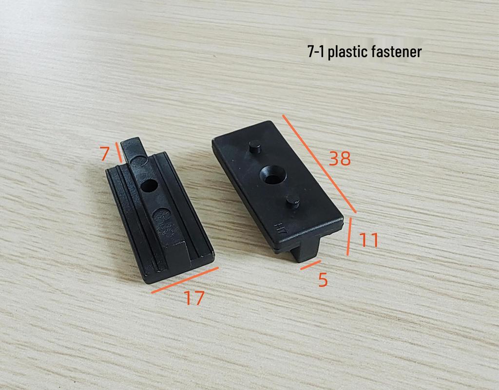 WPC Flooring T-Shaped Plastic Clip with Stainless Steel 6mm Screw Wood-Plastic Fastener
