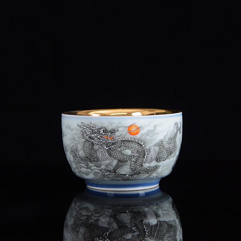 Chaxun Gilded Ceramic Gongfu Teacup Gift Set
