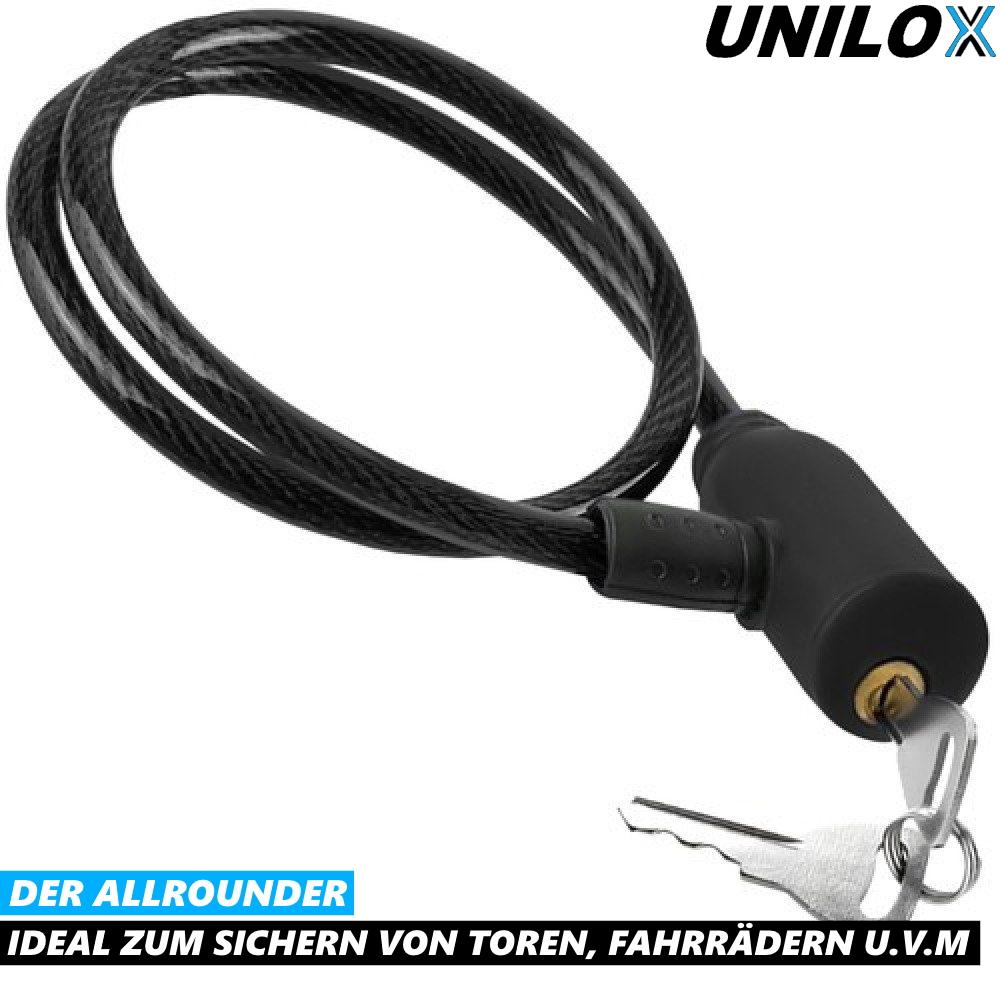 UNILOX Lacăt cu cablu spiralat lacăt de bicicletă lacăt de poartă cablu de oțel lacăt cu cablu