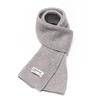 Soft Ribbed Knit Muffler_Gray